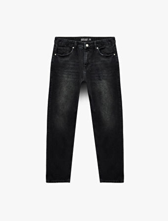 Pamuklu Normal Bel Vintage Straight Fit Jean Pantolon