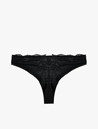 Dantel Detaylı Rahat Kalıp Brazilian Külot