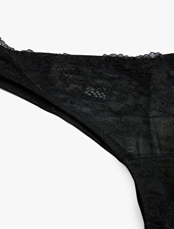 Dantel Detaylı Rahat Kalıp Brazilian Külot