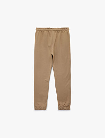 Pamuklu Baskı Detaylı Şardonlu Jogger Eşofman Altı