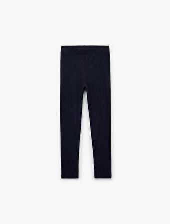 Beli Lastikli Kaşkorse Pamuklu Ribanalı Basic Tayt