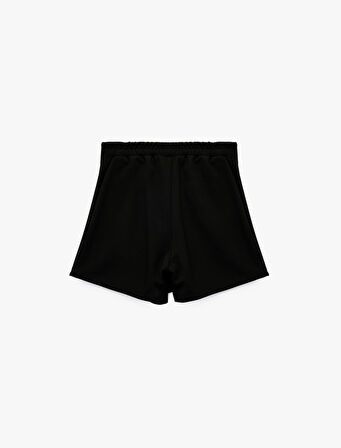 Toka Detaylı Viskon Karışımlı Basic Şort Etek