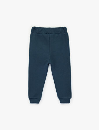 Kanguru Cepli Beli Lastikli Pamuklu Jogger Eşofman Altı