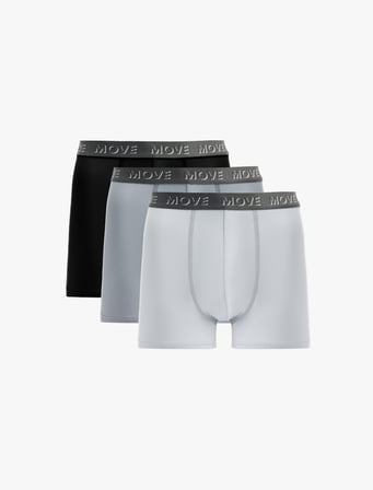 Regular Fit Baskılı Bel Detaylı Pamuklu 3'lü Boxer Seti