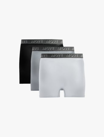 Regular Fit Baskılı Bel Detaylı Pamuklu 3'lü Boxer Seti