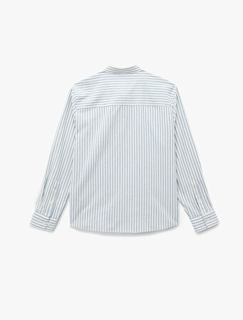 Regular Fit Klasik Yaka Viskon Karışımlı Uzun Kollu Gömlek