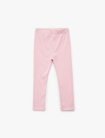 Pamuklu Kaşkorse Beli Lastikli Basic Uzun Tayt