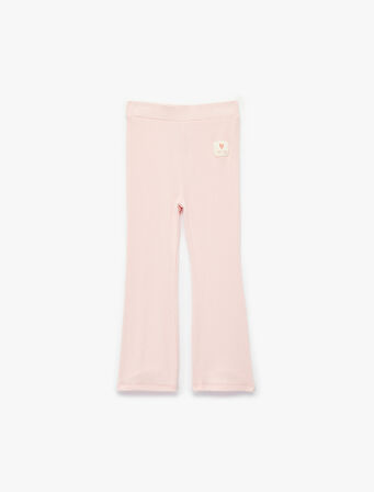 Pamuklu Ribanalı Beli Lastikli Basic Tayt