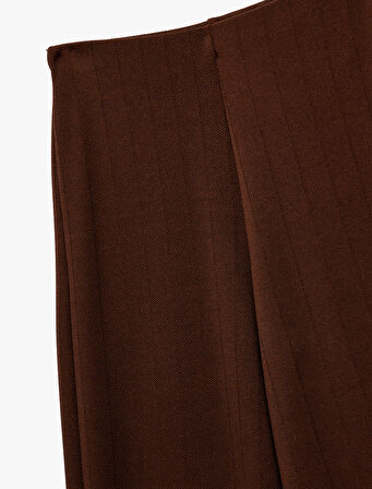 Normal Bel Uzun Düz Geniş Paça Pantolon