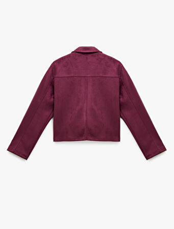 Çıtçıt Düğmeli Cep Detaylı Klasik Yaka Uzun Kollu Suni Süet Gömlek