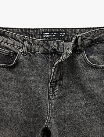 Regular Fit Pamuklu Normal Bel Tapered Jean Pantolon