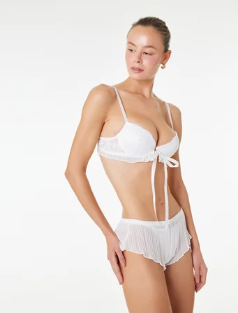 Destekli Ekstra Dolgulu Kurdeleli Dantelli Bridal Maximizer Sütyen