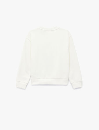 Lisanslı Tweety Baskılı Uzun Kollu Bisiklet Yaka Sweatshirt