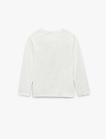 Lisanslı Lola Bunny Baskılı Uzun Kollu Bisiklet Yaka Pamuklu Tişört