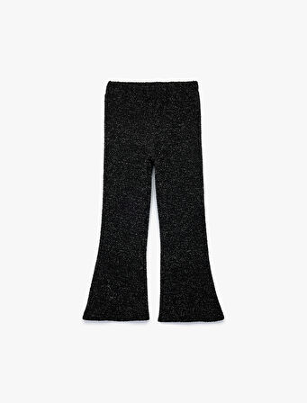 Sim Detaylı Viskon Karışımlı İspanyol Paça Pantolon