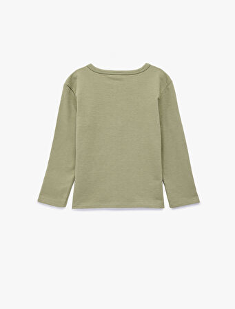 Pamuklu Uzun Kollu Düğmeli Tişört