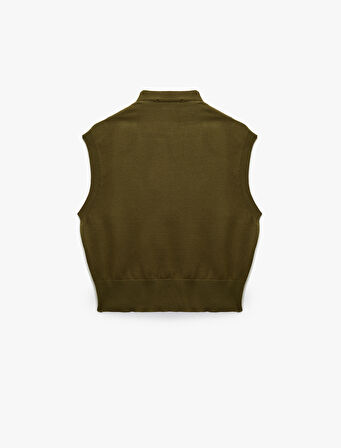 Bisiklet Yaka Baklava Desenli Triko Süveter