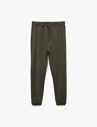 Pamuklu Cep Detaylı Beli Bağcıklı Jogger Eşofman Altı