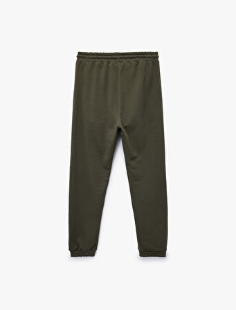 Pamuklu Cep Detaylı Beli Bağcıklı Jogger Eşofman Altı