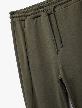 Pamuklu Cep Detaylı Beli Bağcıklı Jogger Eşofman Altı