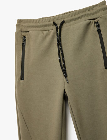 Pamuklu Cepli Fermuarlı Jogger Eşofman Altı