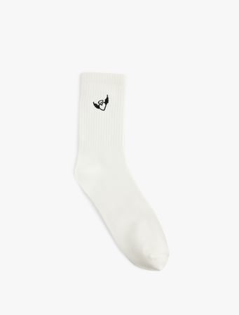 Kalp İşlemeli Soket Tenis Çorap
