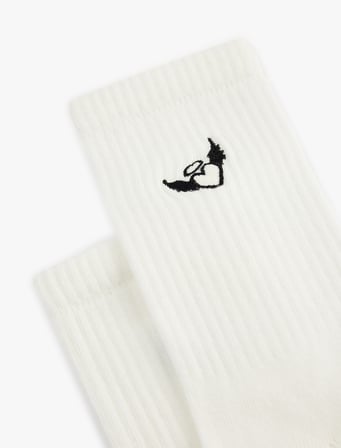 Kalp İşlemeli Soket Tenis Çorap