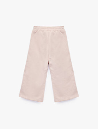 Pamuklu Beli Lastikli Geniş Paça Eşofman Altı