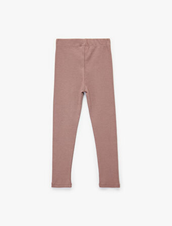 Pamuklu Beli Lastikli Basic Tayt