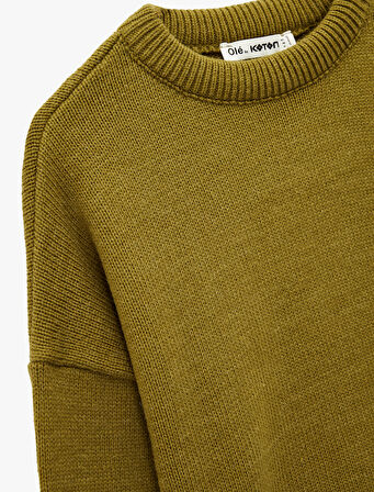 Uzun Kollu Bisiklet Yaka Basic Triko Kazak