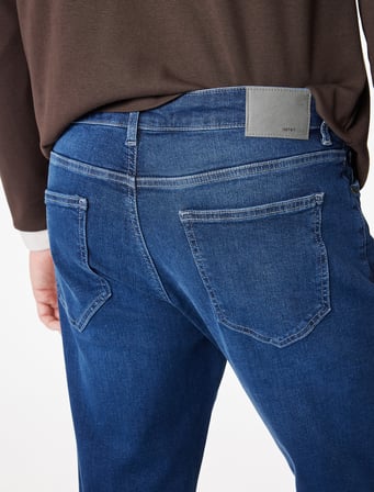 Düğmeli Cep Detaylı Normal Bel Slim Fit Jean Pantolon - Brad Jean