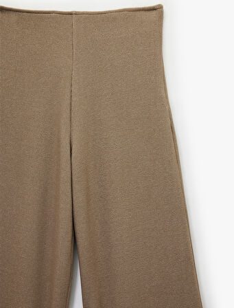 Koton X Şahika Ercümen - Regular Fit Işıltılı Uzun Geniş Paça Pantolon