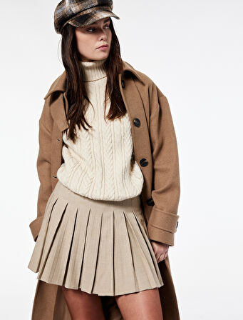 Koton X Şahika Ercümen - Pileli Mini Etek