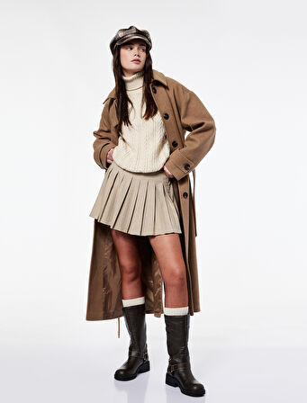 Koton X Şahika Ercümen - Pileli Mini Etek