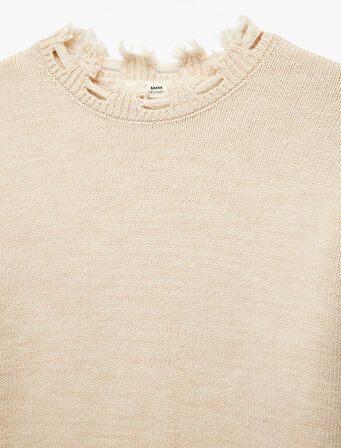 Koton X Şahika Ercümen - Uzun Kollu Kaçık Yaka Triko Kazak