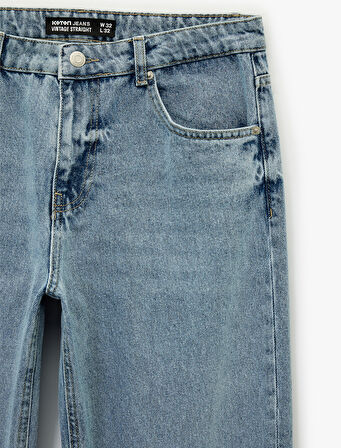 Pamuklu Straight Fit Denim Pantolon - Straight Jeans