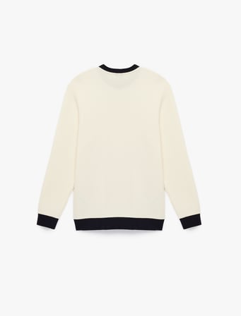 Uzun Kollu Pamuklu Renk Kontrastlı Bisiklet Yaka Sweatshirt