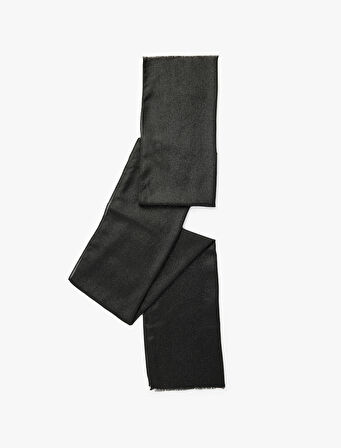 Simli Dokulu İnce Püsküllü Uzun Atkı