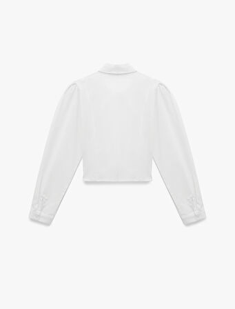 Dikiş Detaylı Düğmeli Klasik Yaka Uzun Kollu Gömlek