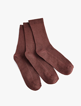 Pamuklu Soket 3'lü Çorap Seti