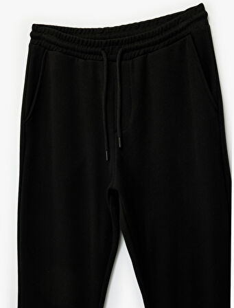 Regular Fit Cepli Beli Bağcıklı Eşofman Altı