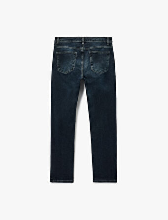 Normal Bel Pamuklu Slim Fit Jean Pantolon - Brad Jean
