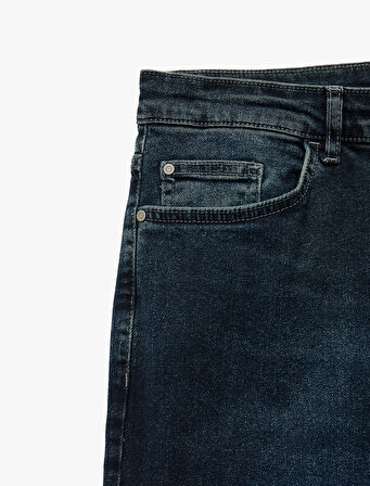 Normal Bel Pamuklu Slim Fit Jean Pantolon - Brad Jean