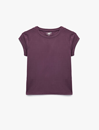 Rahat Kalıp Kısa Kollu İnterlok Bisiklet Yaka Spor Tişört