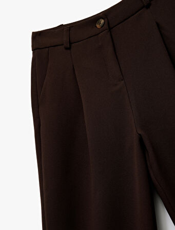 Beli Ayarlanabilir Lastikli Basic Geniş Paça Pantolon