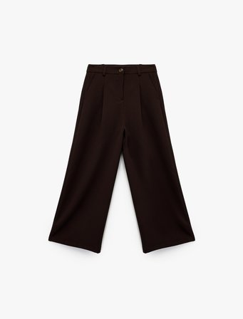 Beli Ayarlanabilir Lastikli Basic Geniş Paça Pantolon