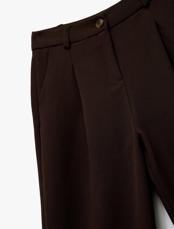 Beli Ayarlanabilir Lastikli Basic Geniş Paça Pantolon