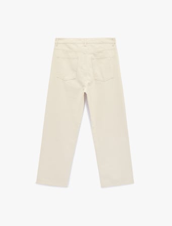 Regular Fit Beş Cepli Pamuklu Bol Baggy Jean Pantolon