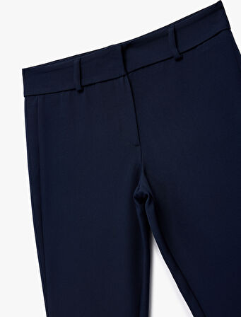 Normal Bel Slim Fit İspanyol Paça Kumaş Pantolon