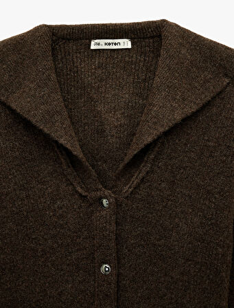 Wide V Neck Cardigan